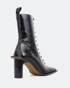 Lace-up|Ankle Boots-L'INTERVALLE Adaline Black Leather