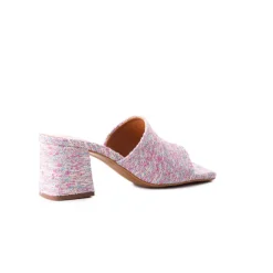 Mid Heels|Mules-L'INTERVALLE Adelpha Lilac Fabric