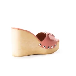 Wedges-L'INTERVALLE Adore Pink Leather