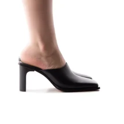 Mules-L'INTERVALLE Aglaia Black Leather