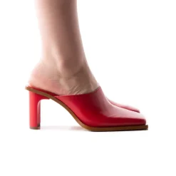 Mules-L'INTERVALLE Aglaia Red Leather
