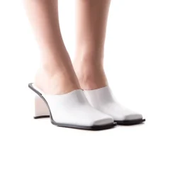 Mules-L'INTERVALLE Aglaia White Leather