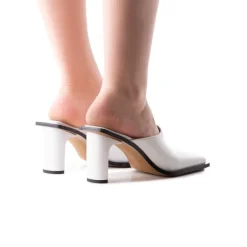 Mules-L'INTERVALLE Aglaia White Leather