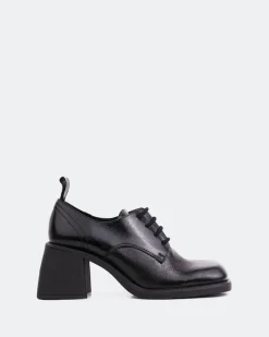 Lace-up-L'INTERVALLE Albion Black Leather
