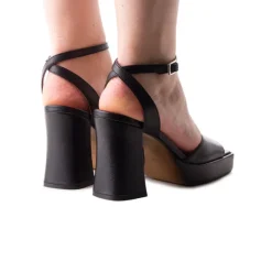 Platform-L'INTERVALLE Alegre Black Leather