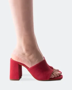 Mules-L'INTERVALLE Aliados Red Suede
