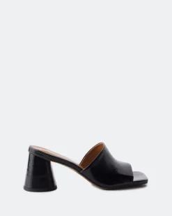 Mid Heels|Mules-L'INTERVALLE Alyki Black Leather
