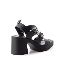 Platform-L'INTERVALLE Amalie Black Leather