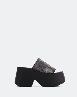 Platform-L'INTERVALLE Ambrosio Black Strass