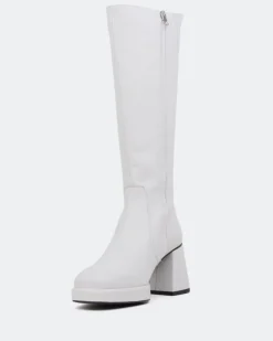 Platform|Tall Boots-L'INTERVALLE Amiens White Leather