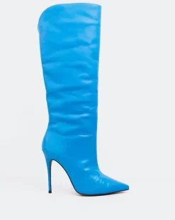 Tall Boots-L'INTERVALLE Amina Blue Leather