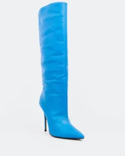 Tall Boots-L'INTERVALLE Amina Blue Leather