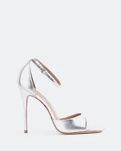 High Heels-L'INTERVALLE Analu Silver Metal