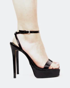 Platform|High Heels-L'INTERVALLE Anguila Black Naplack