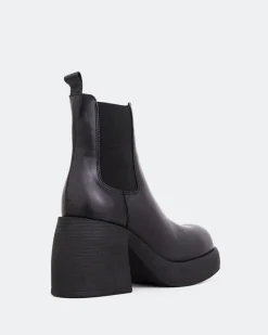 Platform|Ankle Boots-L'INTERVALLE Arthur Black Leather