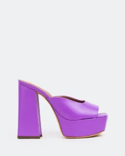 Platform-L'INTERVALLE Asador, Purple Leather/Cuir Violet