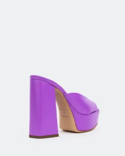 Platform-L'INTERVALLE Asador, Purple Leather/Cuir Violet