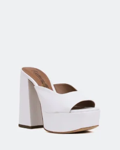 Platform-L'INTERVALLE Asador, White Leather/Cuir Blanc