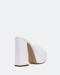 Platform-L'INTERVALLE Asador, White Leather/Cuir Blanc