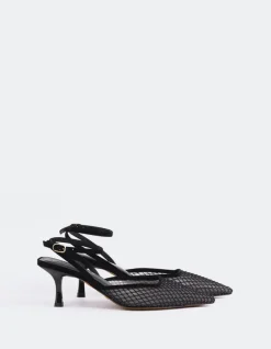 Pumps-L'INTERVALLE Aster Black Mesh