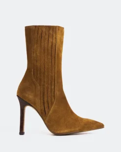 Chelsea|Ankle Boots-L'INTERVALLE Aurelia Brown Suede