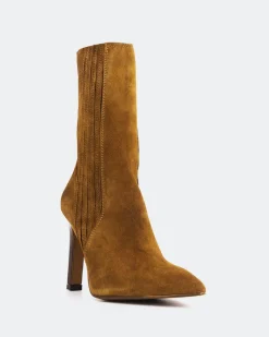 Chelsea|Ankle Boots-L'INTERVALLE Aurelia Brown Suede