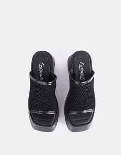 Platform-L'INTERVALLE Authentic Black Crochet