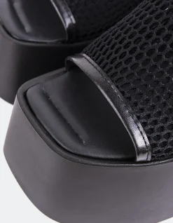 Platform-L'INTERVALLE Authentic Black Crochet