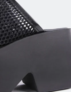 Platform-L'INTERVALLE Authentic Black Crochet