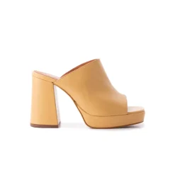 Platform|Mules-L'INTERVALLE Avenida Camel Leather