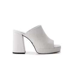 Platform|Mules-L'INTERVALLE Avenida White Leather