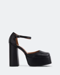 Platforms-L'INTERVALLE Azucar Black Leather