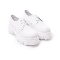 Lace-up-L'INTERVALLE Baku White Leather
