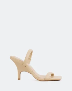 Mid Heels|Mules-L'INTERVALLE Barbuda, Camel Leather/Cuir Chameau