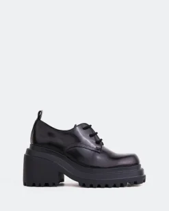 Lace-up-L'INTERVALLE Barmy Black Leather