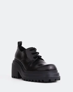 Lace-up-L'INTERVALLE Barmy Black Leather