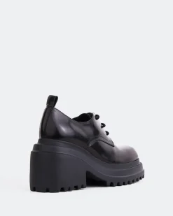 Lace-up-L'INTERVALLE Barmy Black Leather