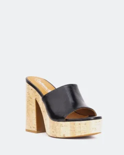 Platform-L'INTERVALLE Barrel Black Leather