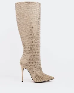 Tall Boots-L'INTERVALLE Basma Beige Suede