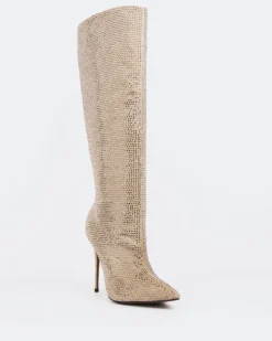 Tall Boots-L'INTERVALLE Basma Beige Suede
