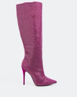 Tall Boots-L'INTERVALLE Basma Fuschia Suede