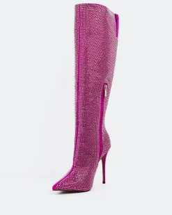 Tall Boots-L'INTERVALLE Basma Fuschia Suede