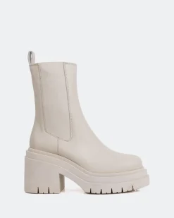 Chelsea|Ankle Boots-L'INTERVALLE Bastille Off White Leather