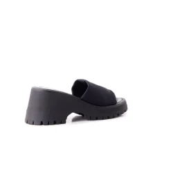 Platform|Mules-L'INTERVALLE Batisti Black Lycra