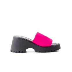 Platform|Mules-L'INTERVALLE Batisti Fuchsia Lycra