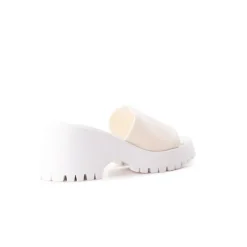 Platform|Mules-L'INTERVALLE Batisti White Lycra