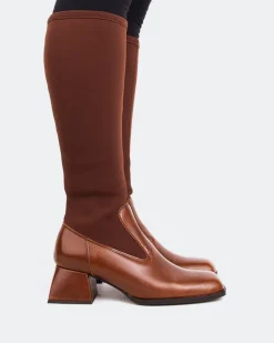Stretch|Chelsea-L'INTERVALLE Bayeux Chestnut Knit Stretch