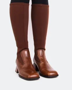 Stretch|Chelsea-L'INTERVALLE Bayeux Chestnut Knit Stretch