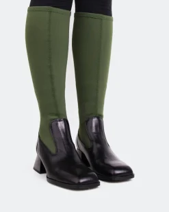 Chelsea|Stretch-L'INTERVALLE Bayeux Khaki Knit Stretch