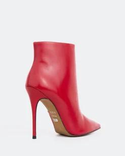Ankle Boots-L'INTERVALLE Beauty Dark Red Leather